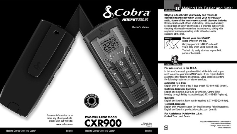 Cobra microTALK CXR900 User manual