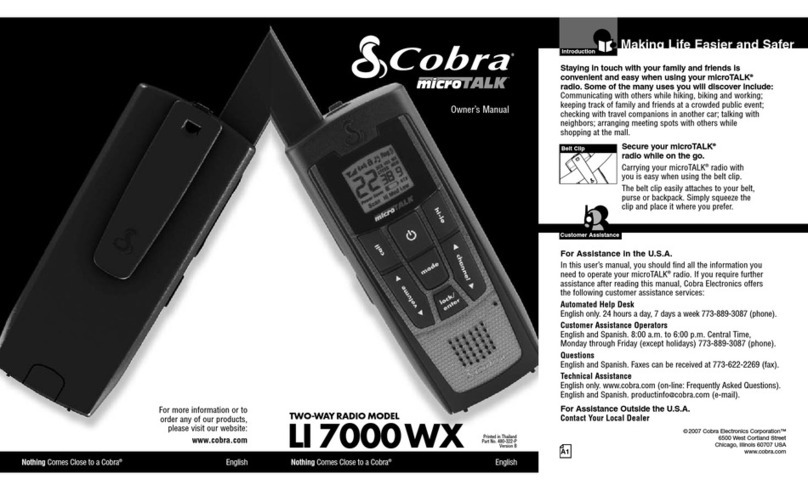 Cobra microTalk LI 7000 WX User manual