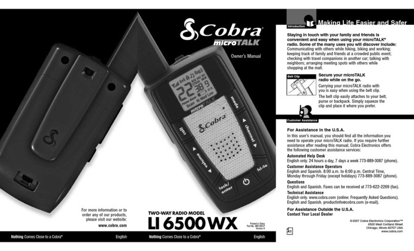 Cobra microTalk LI 6500 WX User manual