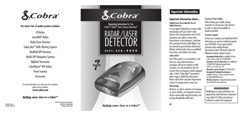Cobra ESD-9050 operating instructions