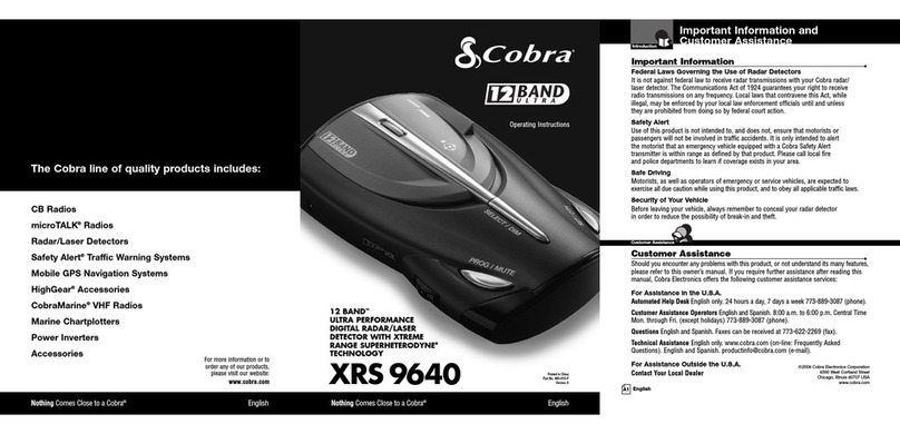 Cobra BAND XRS 9640 operating instructions