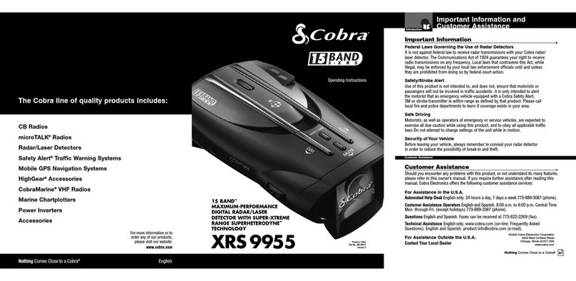 Cobra XRS 9955 User manual