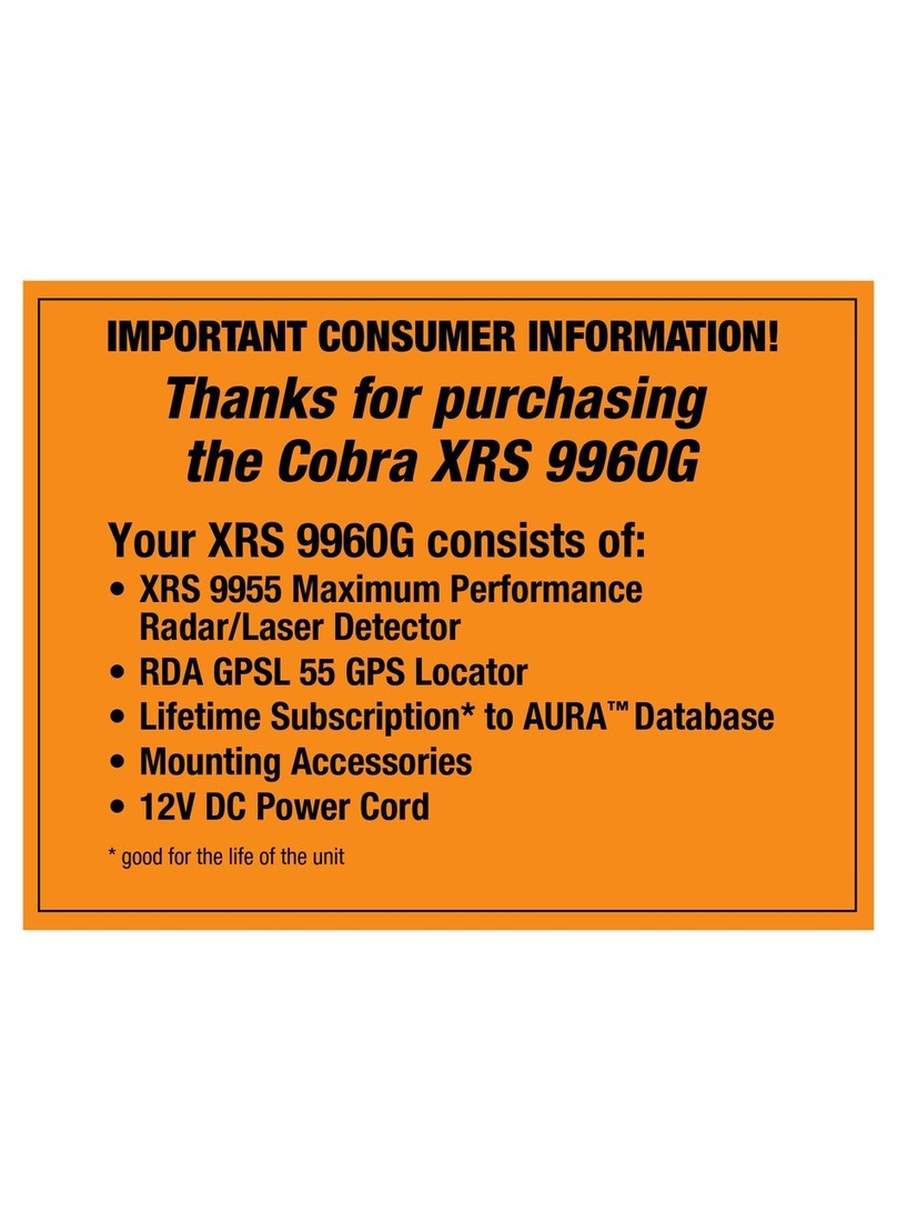 Cobra XRS 9960G operating instructions