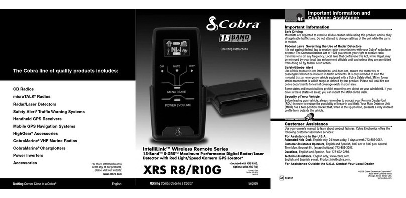 Cobra XRS R10G User manual