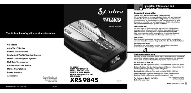 Cobra XRS 9845 User manual