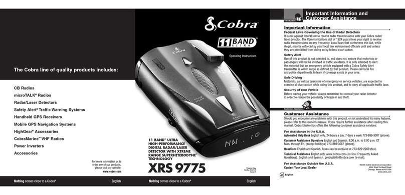 Cobra XRS 9775 User manual