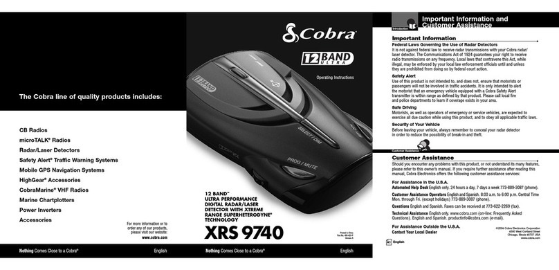 Cobra XRS 9740 User manual