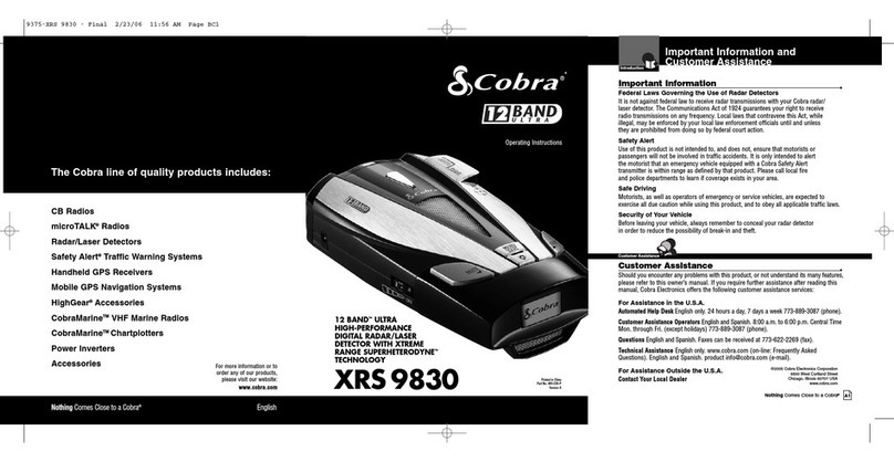 Cobra XRS 9830 User manual