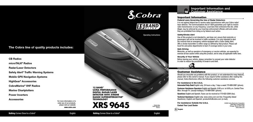 Cobra XRS 9645 User manual
