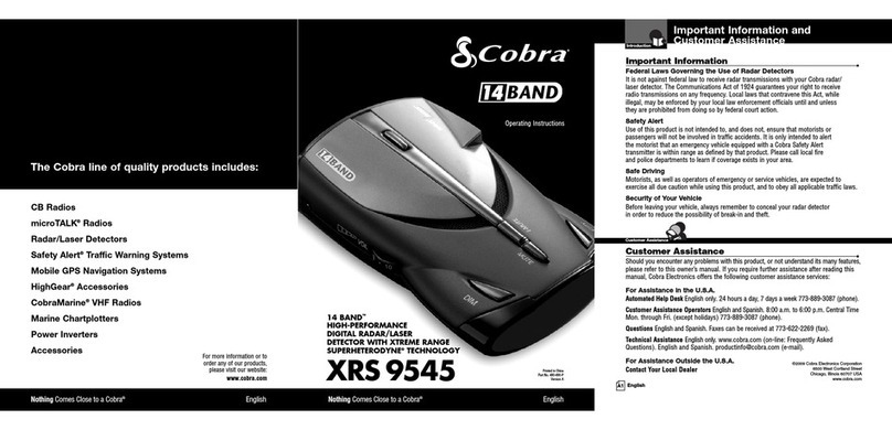 Cobra XRS 9545 operating instructions