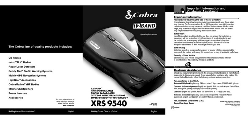 Cobra XRS 9540 User manual