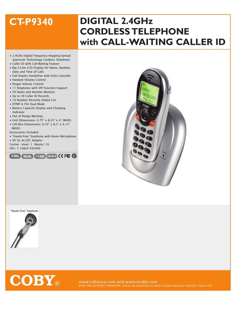 Coby CT-P9340 Specifications