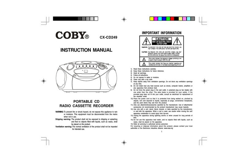 Coby CX-CD249 User manual