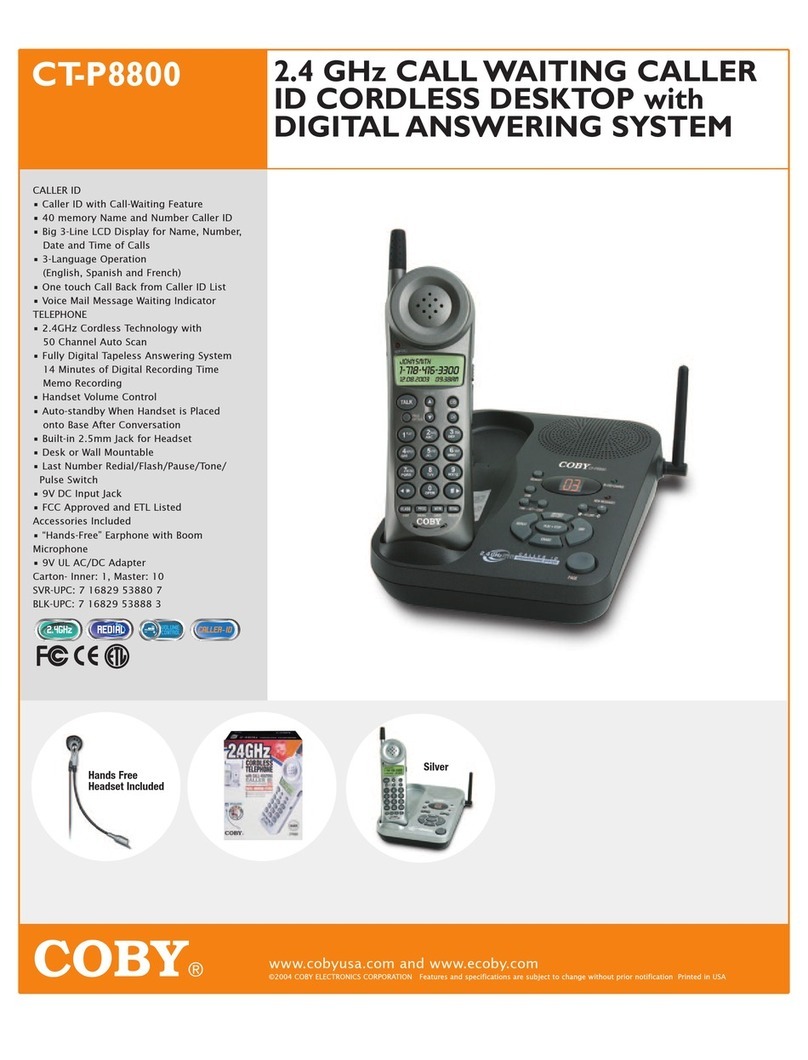 Coby CT-P8800 specification