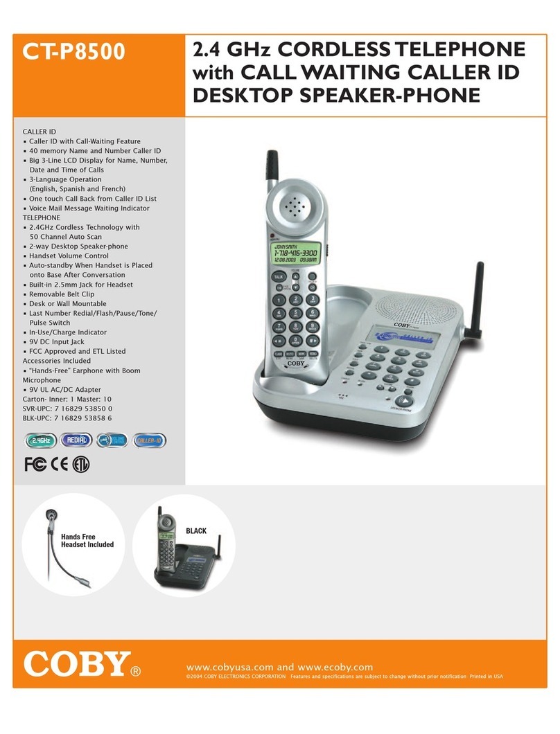 Coby CT-P8500 User manual