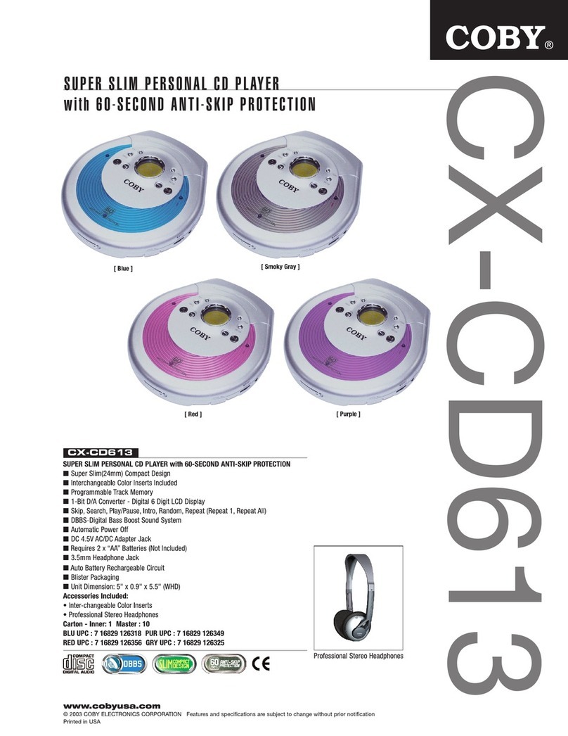 Coby CX-CD613 User manual