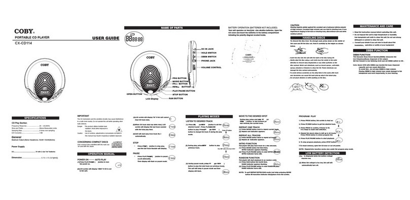 Coby CX-CD114 User manual