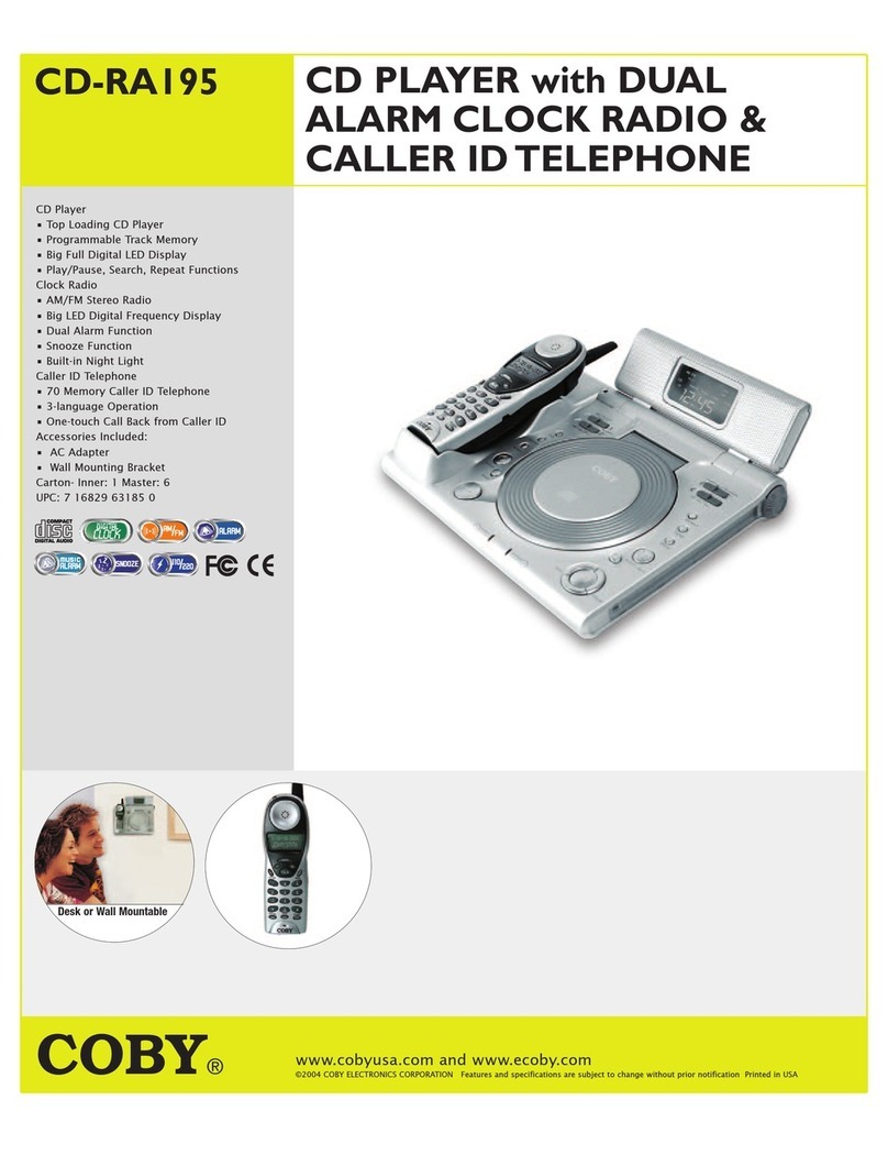 Coby CD-RA195 specification