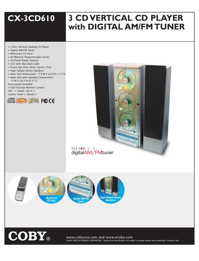 Coby CX-3CD610 Specifications
