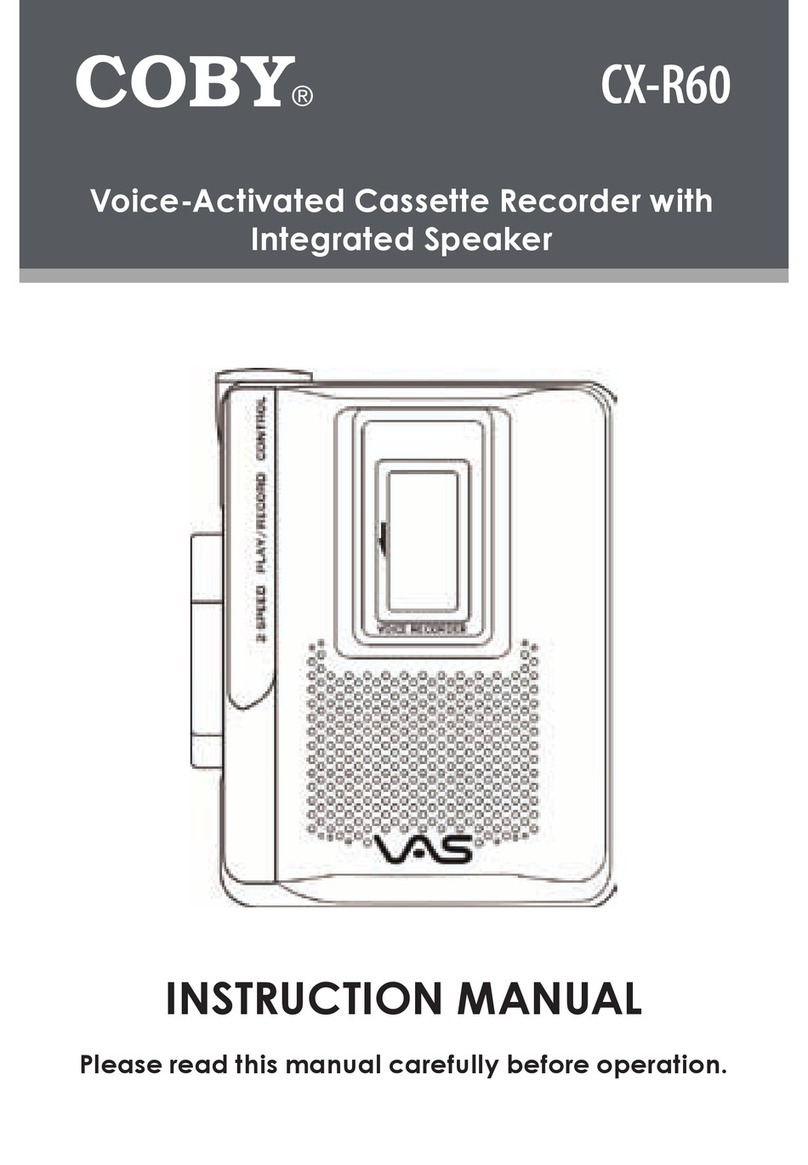 Coby CX-R60 - Cassette Recorder User manual