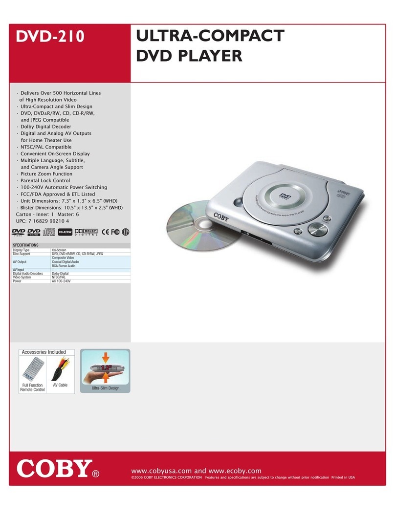 Coby DVD-210 User manual