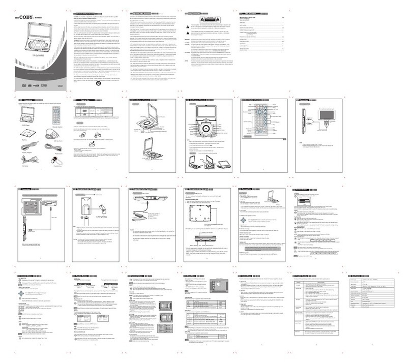 Coby COBY TF-DVD8500 user manual