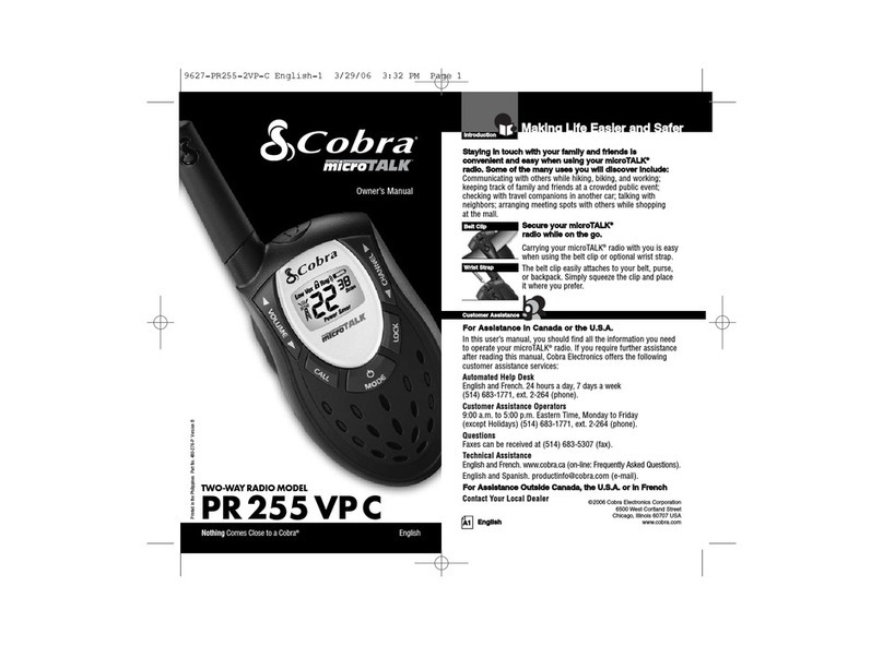 Cobra microTALK PR2552VPC owner's manual