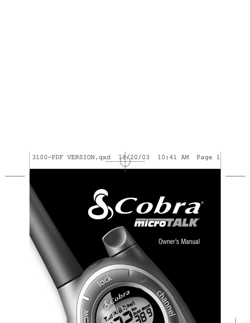Cobra microTALK PR3100DX owner's manual
