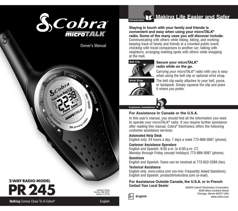 Cobra microTALK PR 245 User manual