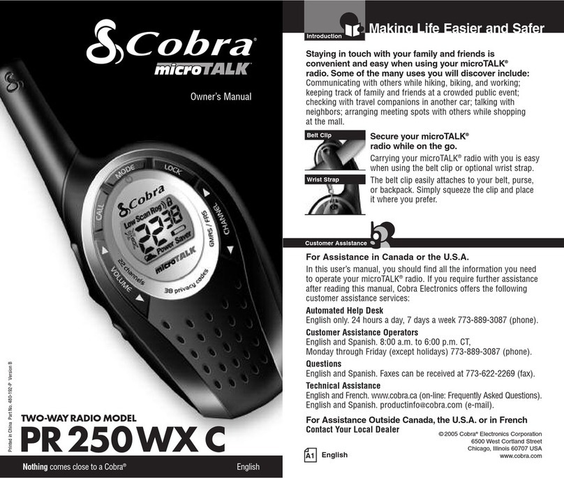 Cobra microTALK PR250WX C User manual
