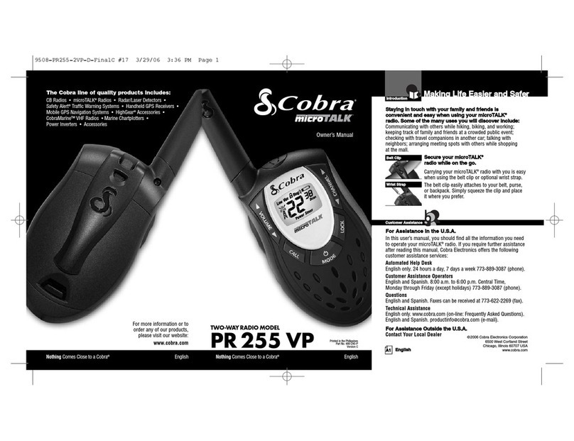 Cobra PR 255 VP User manual