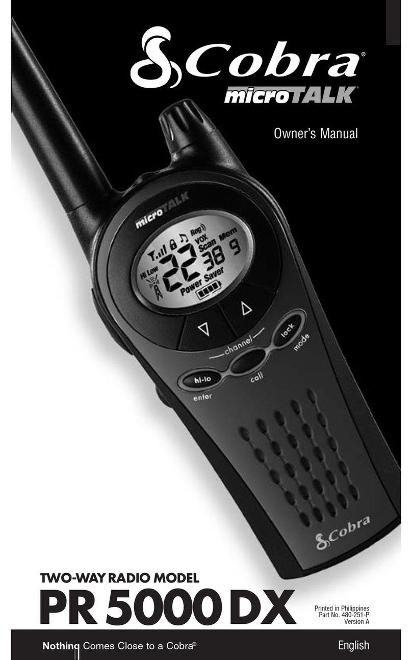 Cobra microTALK PR5000DX User manual