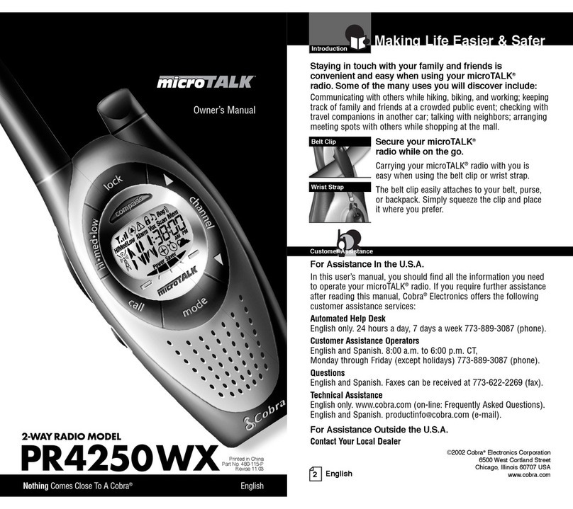 Cobra microTALK PR4250WX User manual