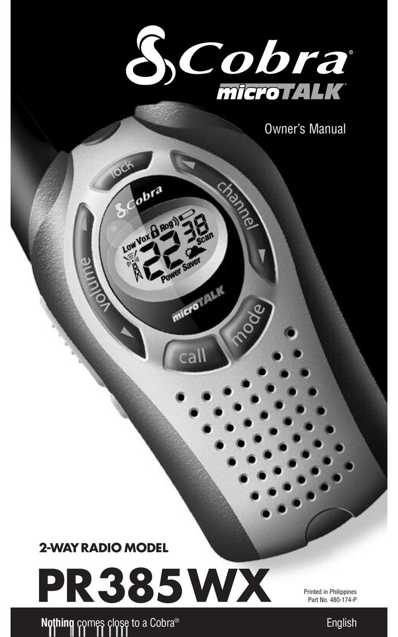 Cobra microTALK PR385WX owner's manual