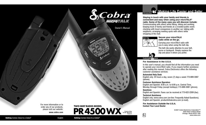 Cobra microTALK PR4500WX owner's manual
