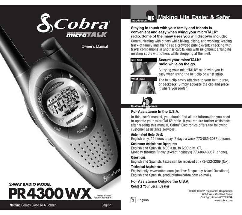 Cobra microTALK PR4300WX User manual