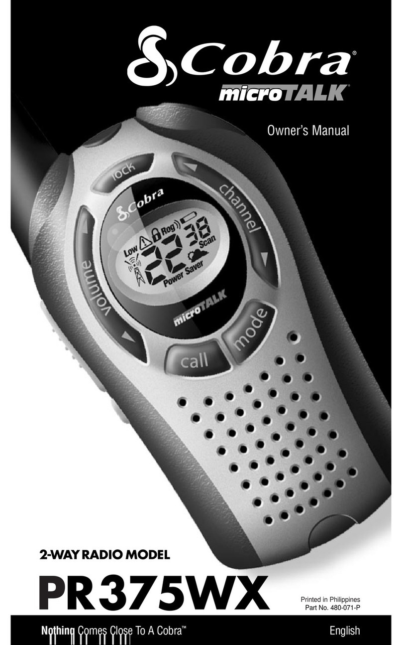 Cobra microTALK PR375WX User manual