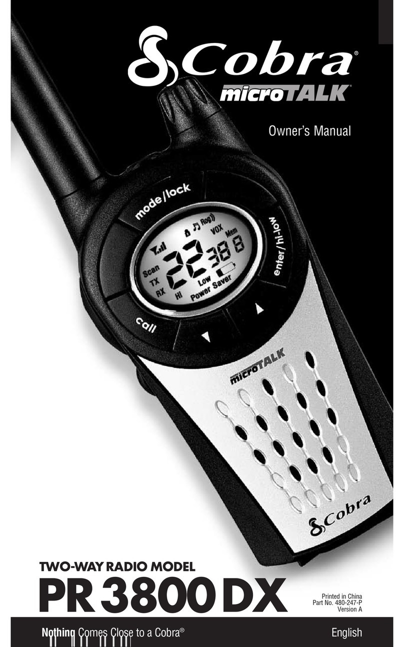Cobra microTALK PR3800DX owner's manual