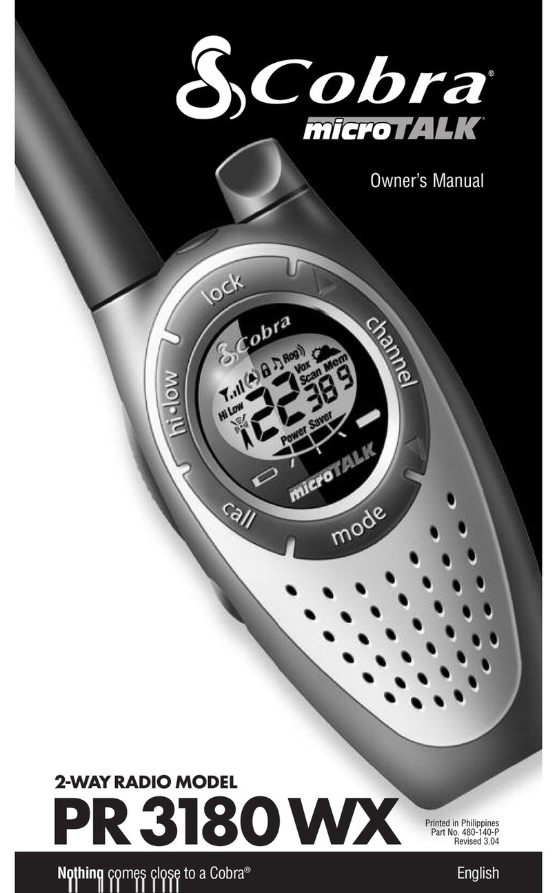 Cobra microTALK PR3180WX owner's manual
