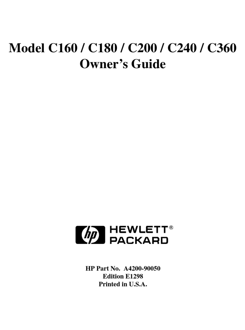 HP Visualize c160 User manual