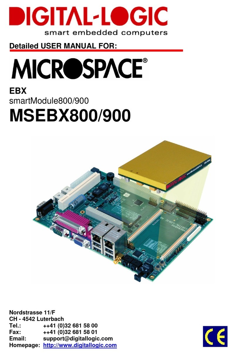 DIGITAL-LOGIC MICROSPACE MSEBX800 user manual