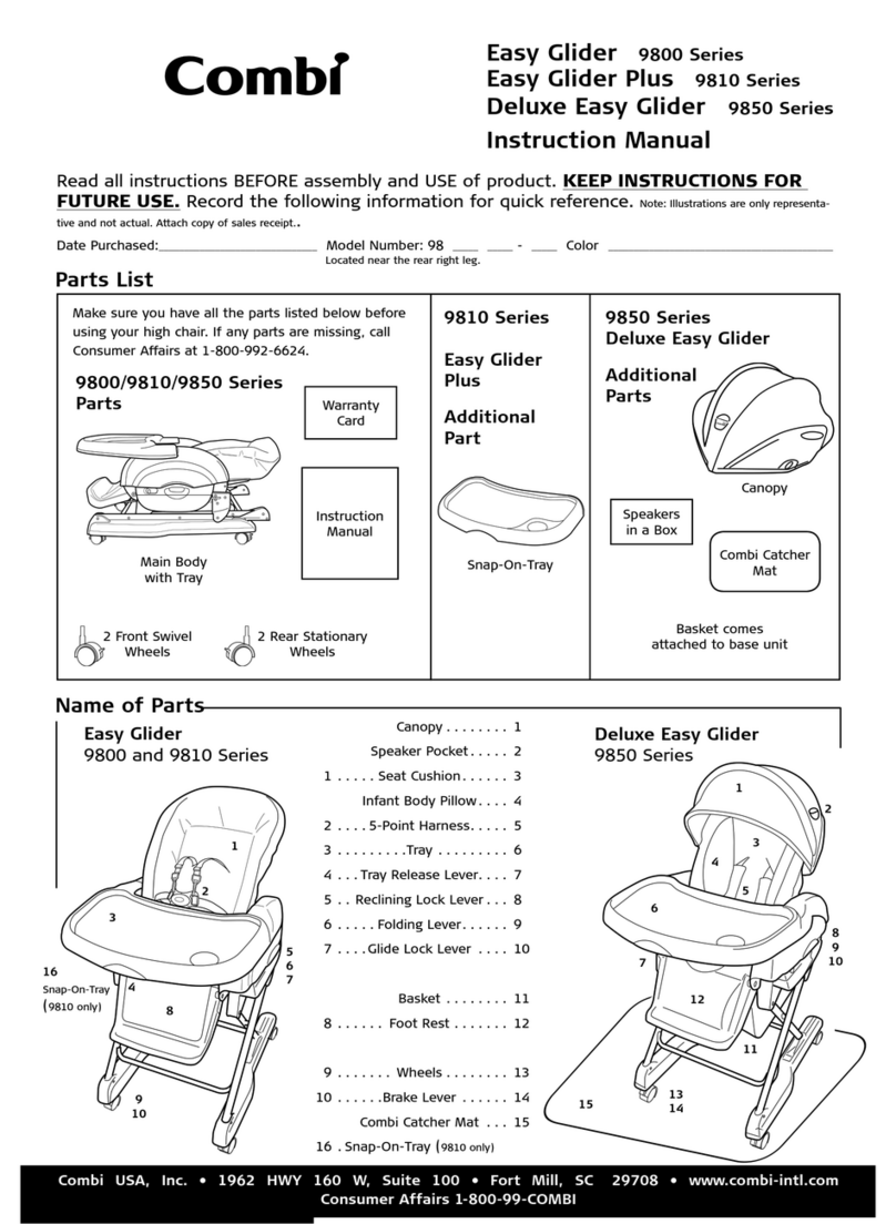 Combi Easy Glider 9800 Series instruction manual