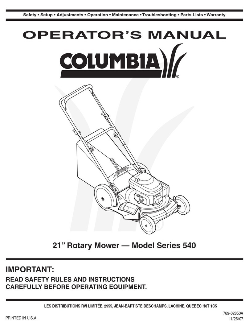 Columbia 540 Series Operator's manual
