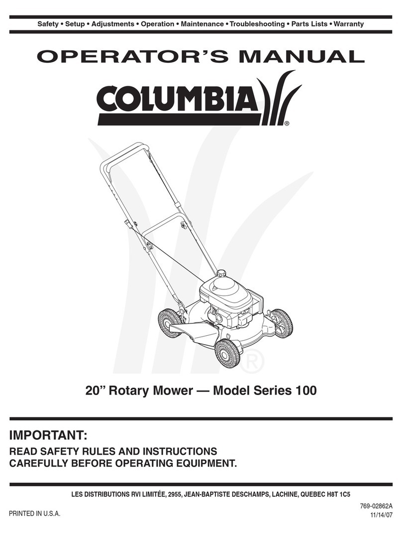 Columbia 100 Series Operator's manual