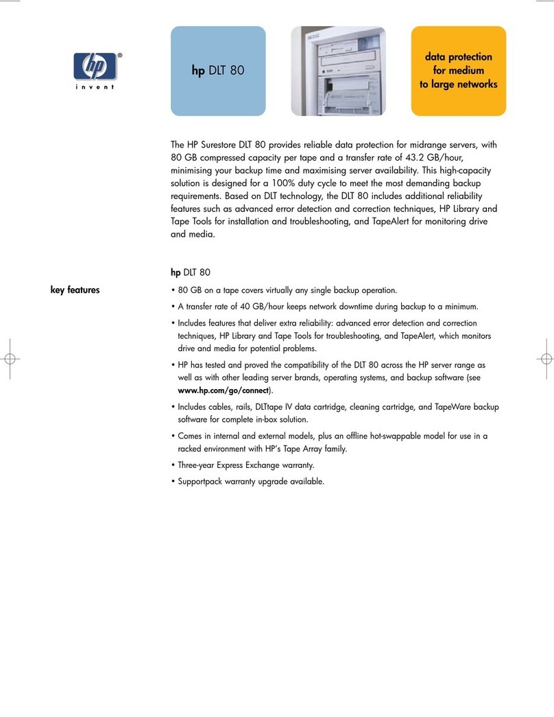 HP Surestore DLT 80 User manual
