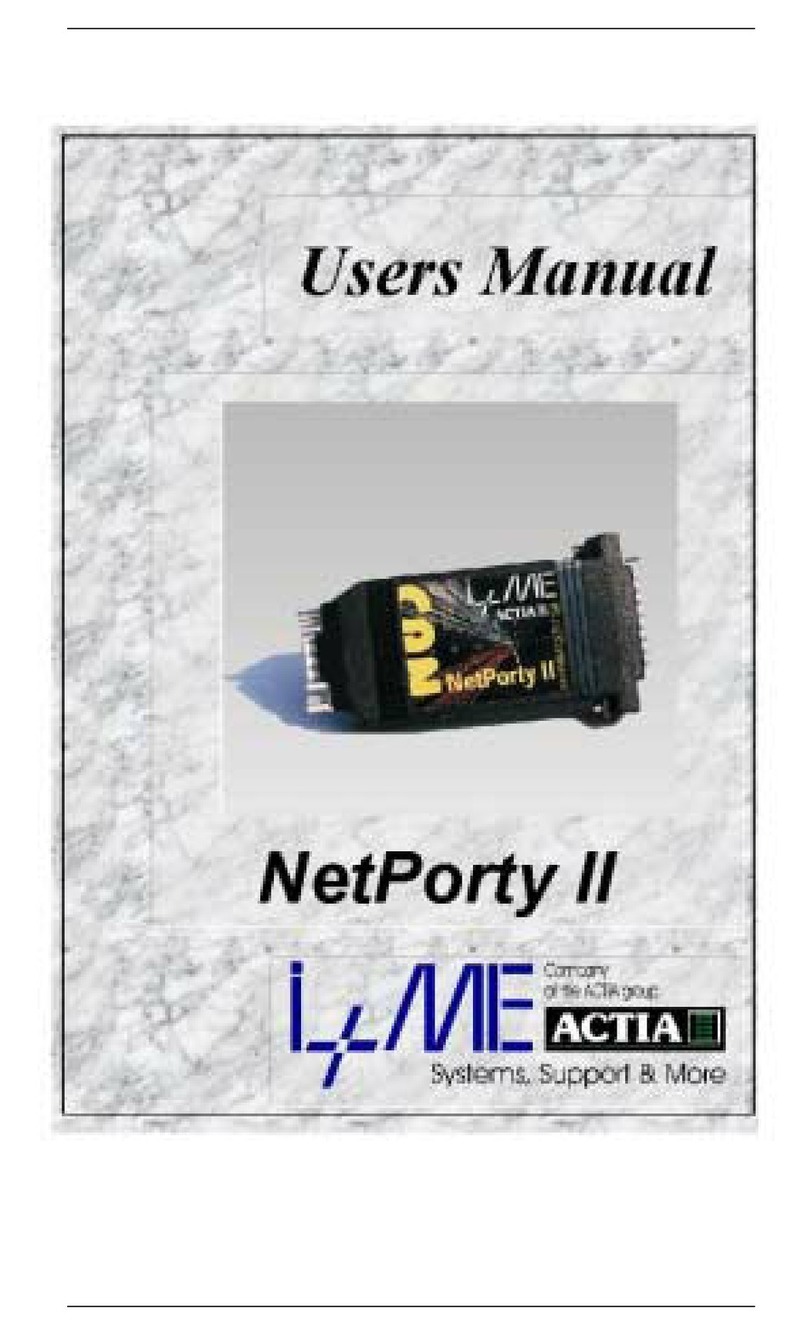 I+ME ACTIA I+ME ACTIA NetPorty II User manual