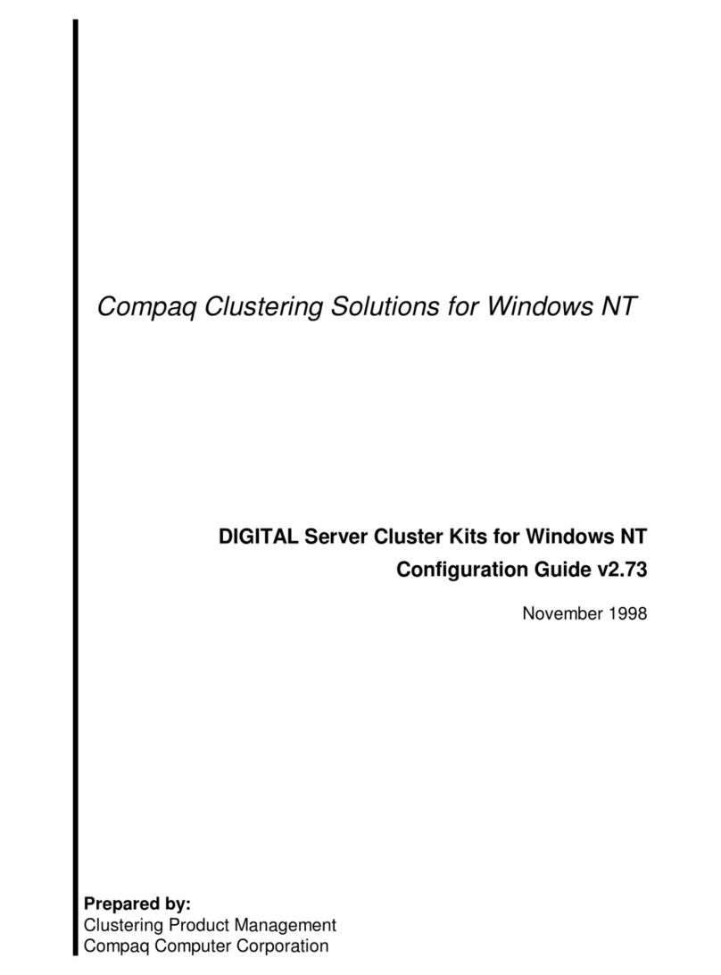 Compaq DIGITAL Server Cluster Kits for Windows NT User manual