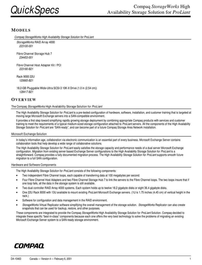 Compaq StorageWorks 234453-001 User instructions