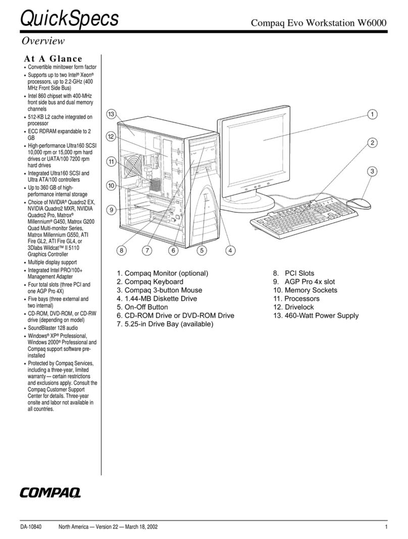 Compaq Evo Workstation w6000 User instructions Compaq Evo Workstation w6000 User instructions