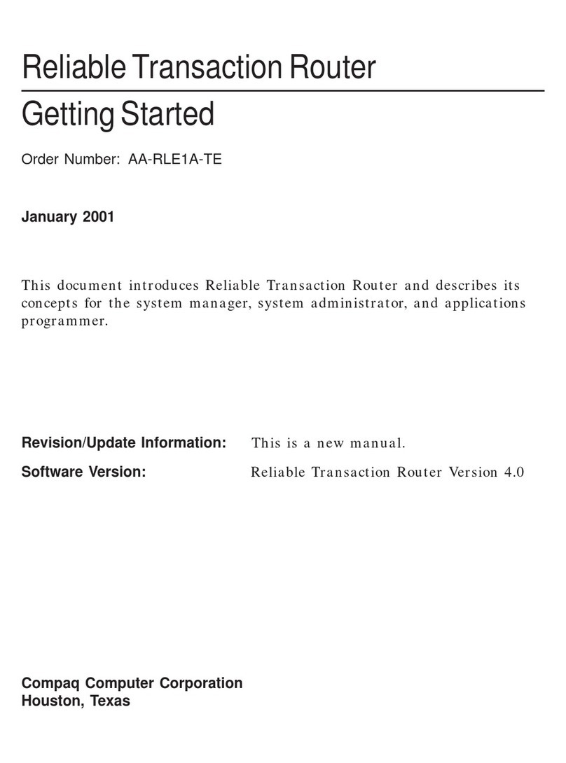 Compaq Reliable Transaction Router User manual